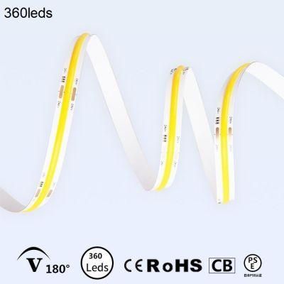 CE RoHS Approved 360 LEDs High CRI90 8mm Wide Flip Chip COB Flexible LED Strip