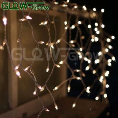 Home Decoration IP65 Twinkle Christmas LED Icicle Light with 9+1 Flash Bulb
