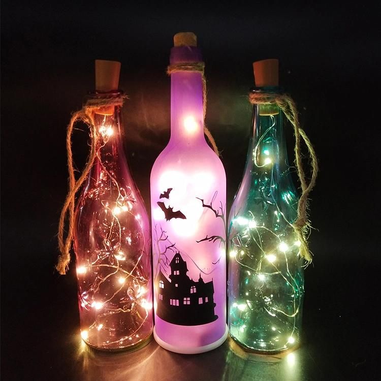 Christmas Gift Glass Bottle Light String Decoration Lamp LED Copper Wire Light Bottle