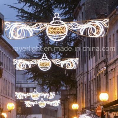 LED Lighting Outside Christmas Holiday Cross Street Lights Decoration