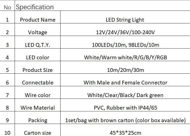 LED Party Festival Home Garden Christmas Decoration Lights Multicolor LED String Lights