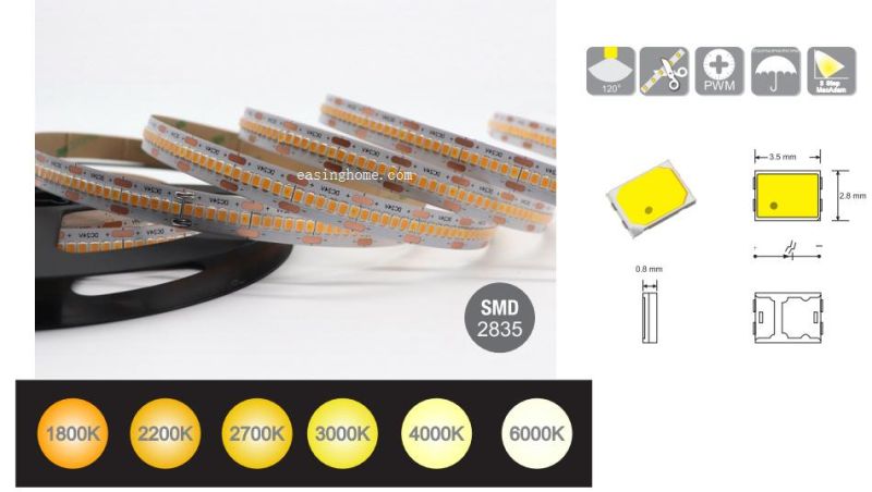130lm Per Watts New Design Without Ressistors in PCB Board Super Length Current LED Strip