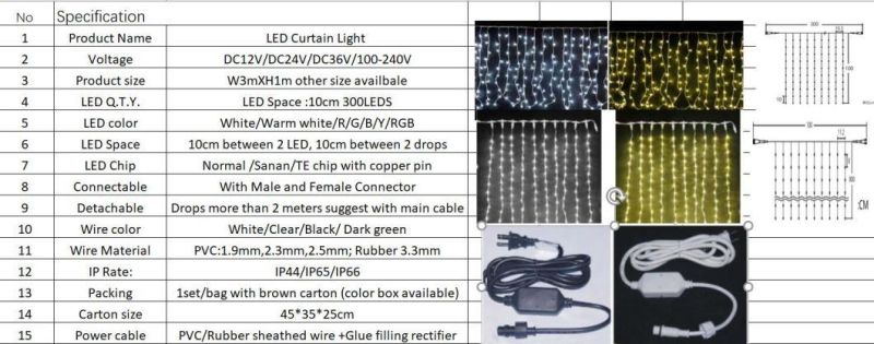 LED Curtain Lights LED Holiday Outdoor Lights for Holiday LED Home Decoration