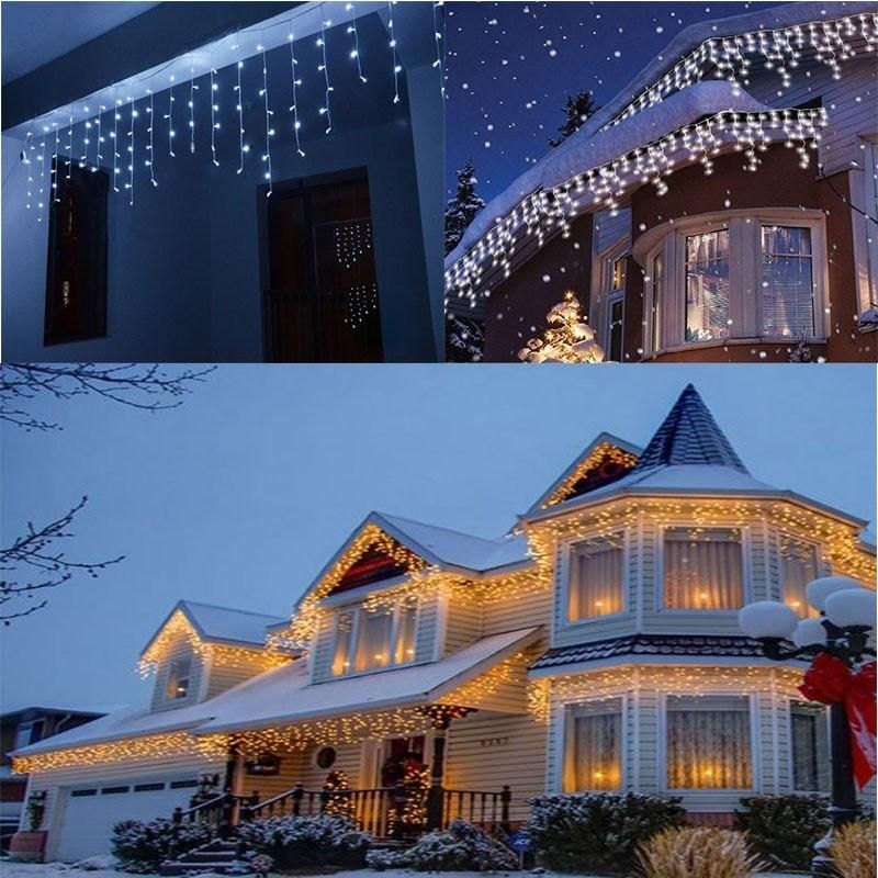 LED Colorful Fairy Icicle String Light for Outdoor Indoor Christmas Decoration