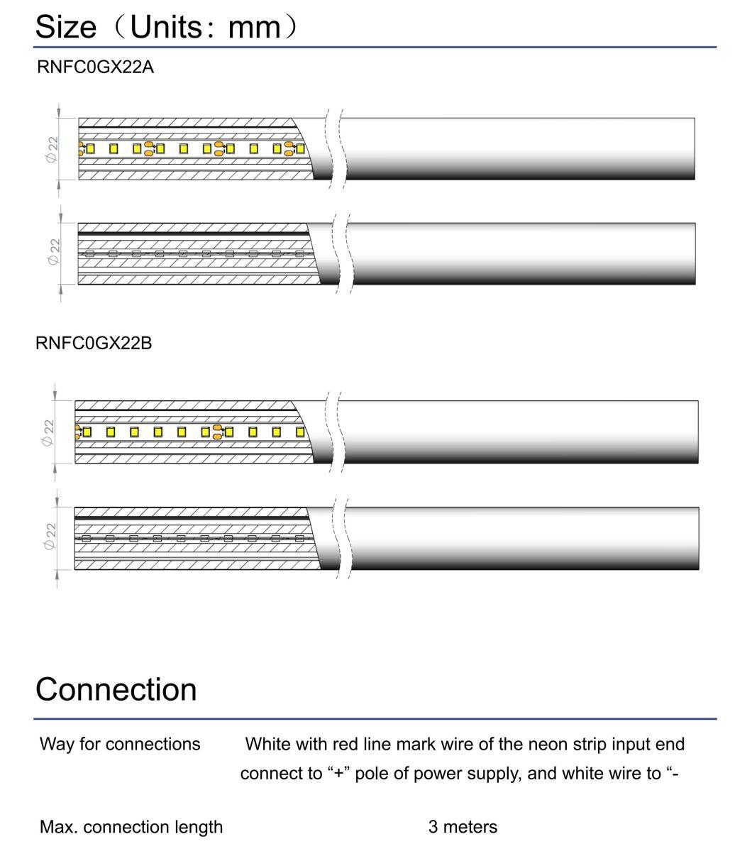 2835 Neon Flex Light Strip LED IP67 UL RoHS CE