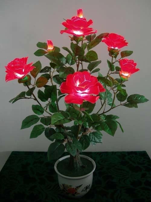 Home Decor Simulation in Vase LED Flower Light