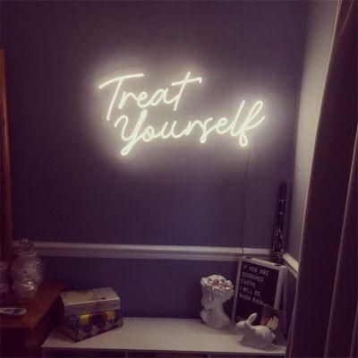 No MOQ Drop Shipping Promotion Stock Price Wedding Party Home Decoration Custom Treat Yourself LED Flex Neon Sign