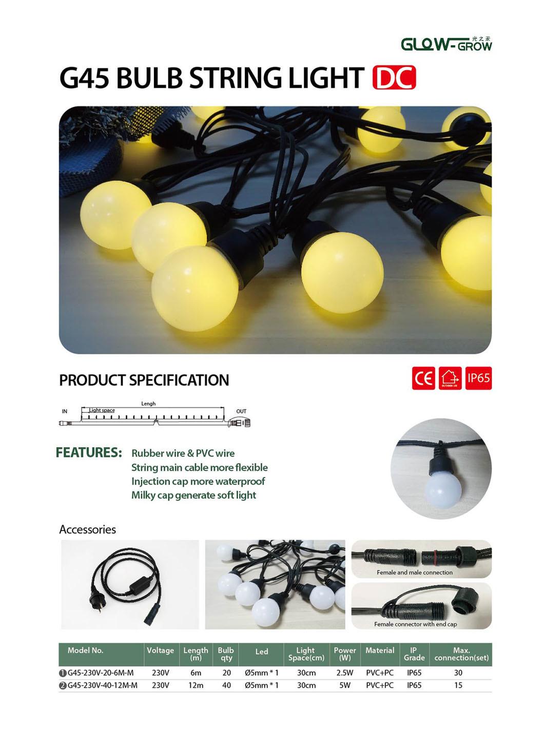 LED Bulb String Festoon Light with RoHS Approval for Gorgeous Street Hous Home Party Decoration
