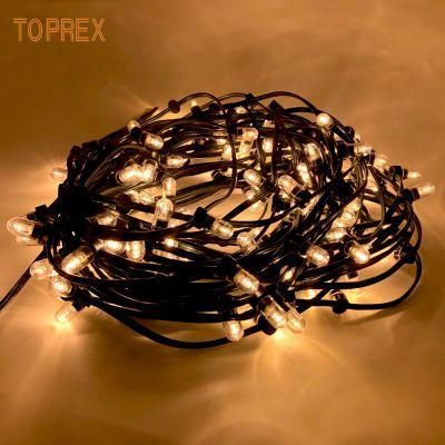 New String Type Christmas Decoration Holiday Time Lights 12V Safe LED Belt Clip