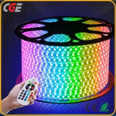 LED RGB Strip Light Christmas Light High Lumen Waterproof AC110V/220V Commercial Lighting Roll SMD 5050 Flexible LED Strip Light