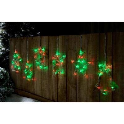 LED Christmas Characters Silhouette Light String Bright Green