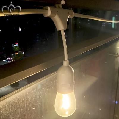 Christmas Decorations Fairy Lights Rubber Cable Bulb Patio Connectable E27 Sockets Commercial String Lights