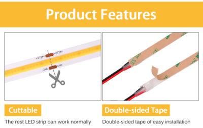 RoHS Approved IP20, IP65, IP68 Alva / OEM 220V Light COB Strip