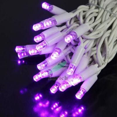 IP68 Rubber Cable Purple LED String Light with Linkable 10m 20m 30m