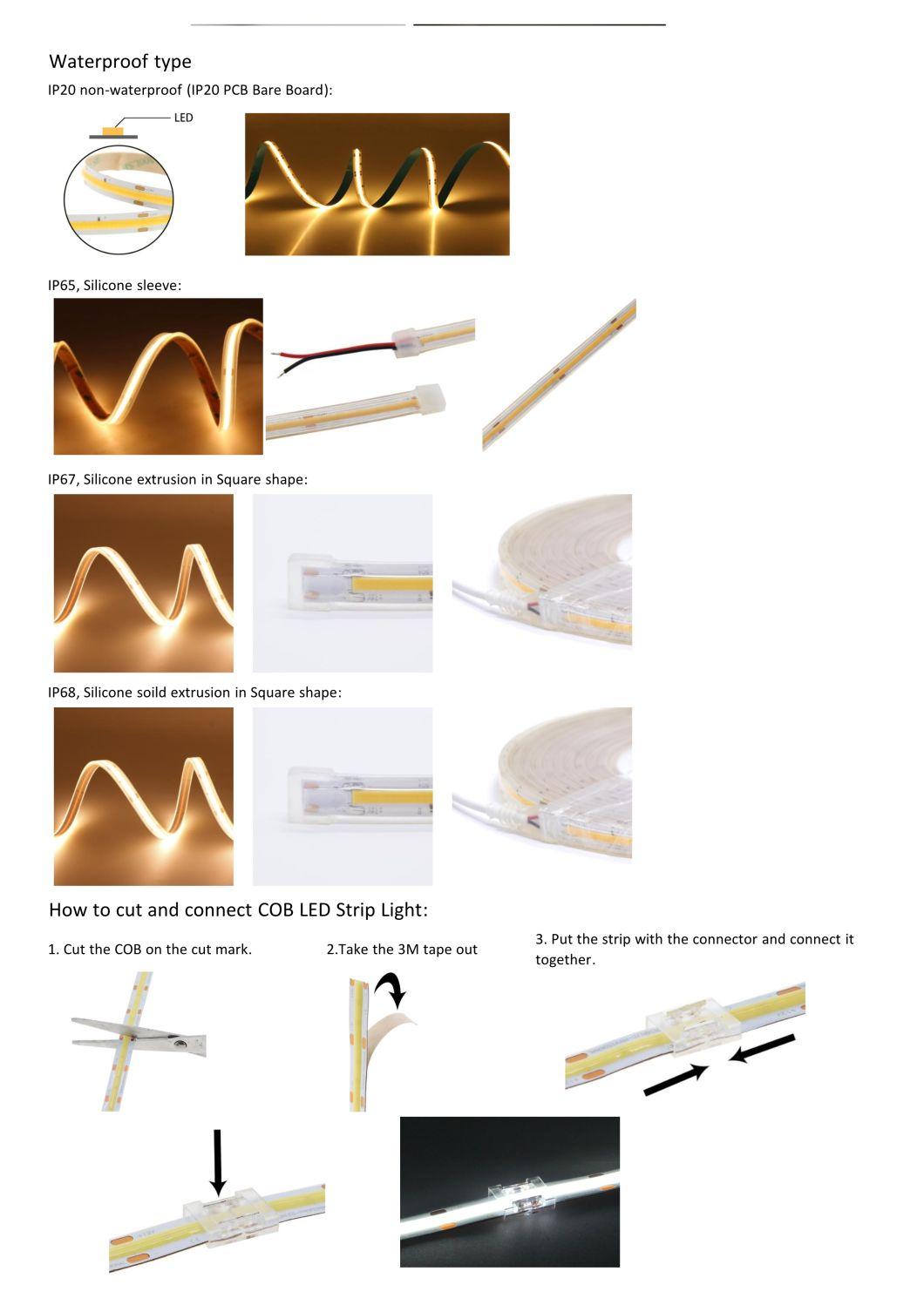 LED CTA Strip Light COB 608LEDs/M 2700-6500K 5years Warranty