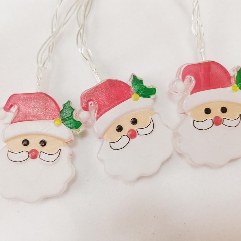 Holiday Decoration Battery Powered Santa Claus LED Christmas String Lighting