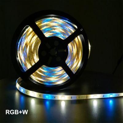 RGB+W 3000K Dimmable Flexible LED Strip Lights with Remote Control