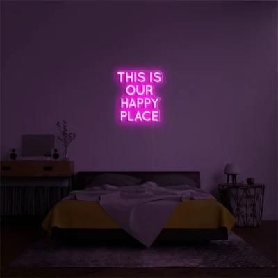 Drop Shipping Custom LED Neon Light Letters This Is Our Happy Place Neon Sign
