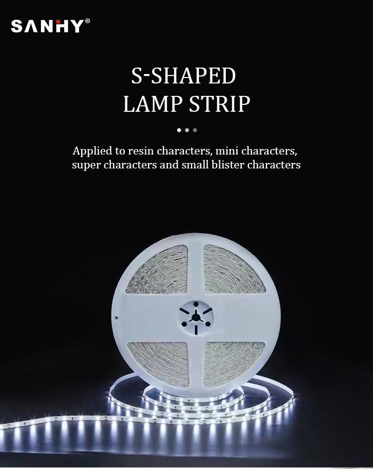 Custom 12V IP67 Neon Decorative S Shape LED Strip Flexible Soft LED Strip Lights