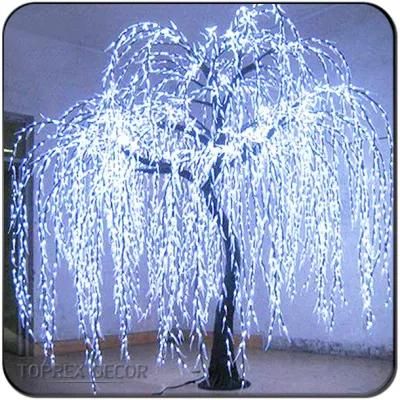 Event Party Ornament Customizable Color Optional Large LED Christmas Artificial Willow Tree with Lights