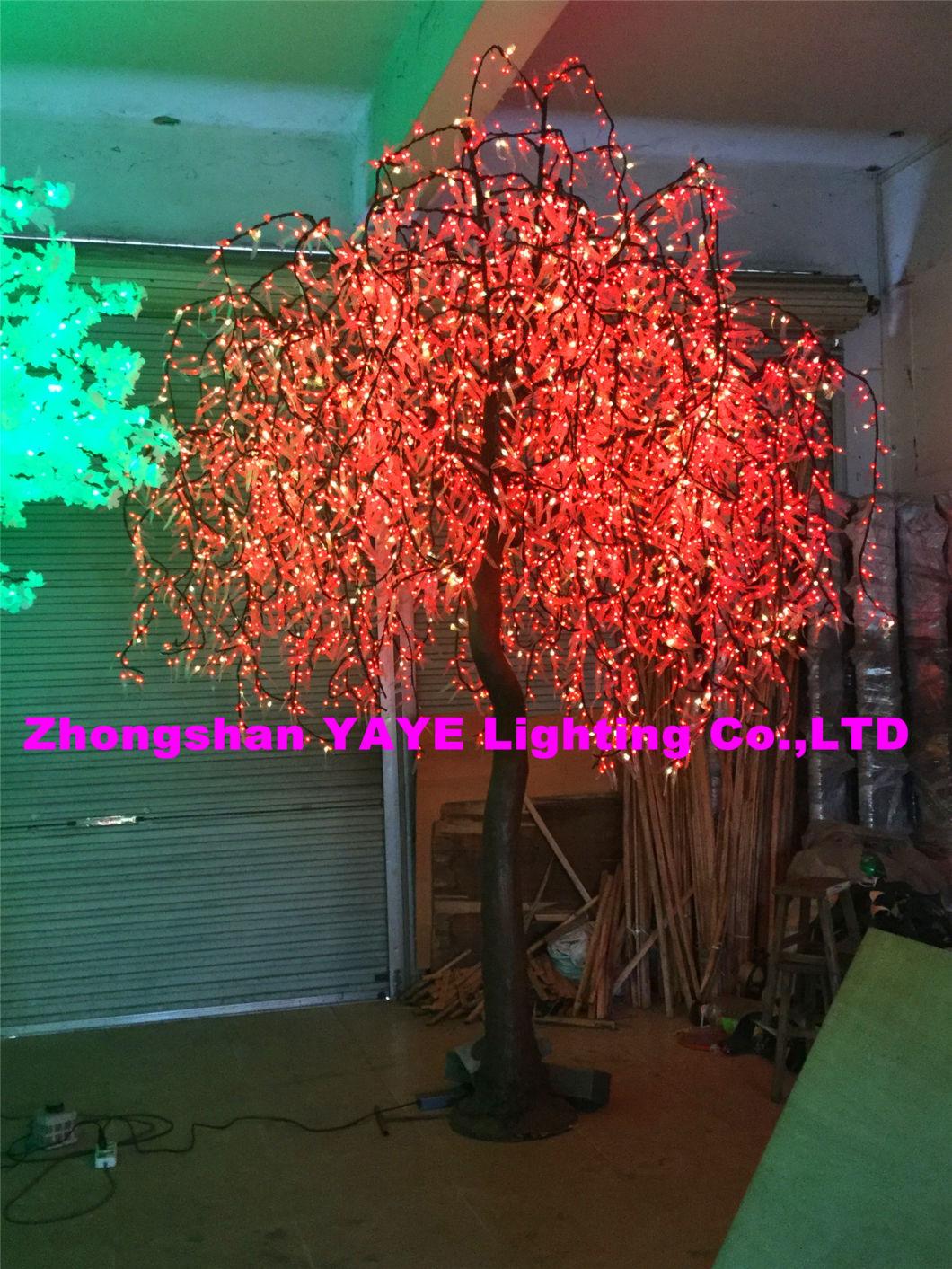 Yaye 2021 Hot Sell Outdoor LED Willow Tree Light / LED Blossom Cherry Tree Light /LED Maple Tree Light