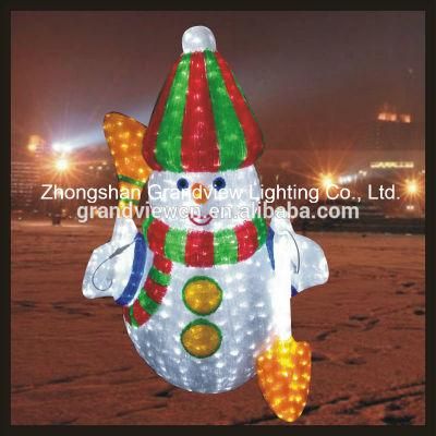 LED Outdoor Decor Snowman Motif Xmas Lights