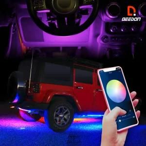 2PCS APP Bluetooth Controlled LED Strip Light with Brake Turn Signal for Car Truck RV Bus Motorcycle