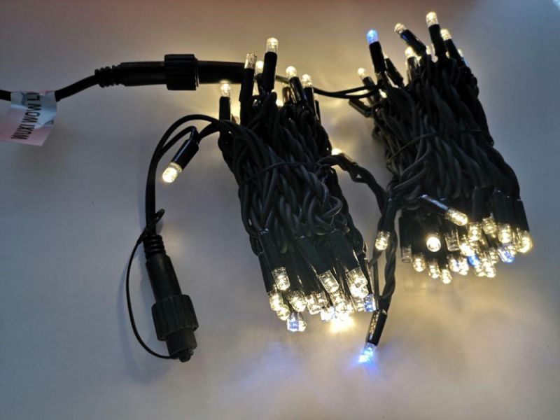 Black Rubber Fairy Lights Icicle Christmas Light Lighting Chains LED Light