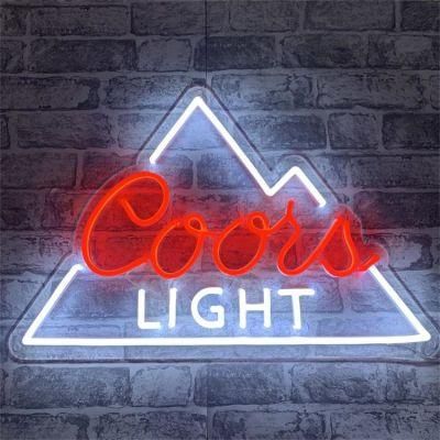 Drop Shipping Wall Mounted Custom Neon Sign Letters Coors Light LED Neon Sign Light