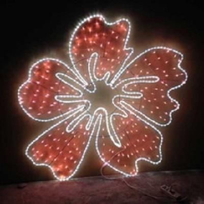 LED 2D Xmas Motif Flower Lights for Outdoor Decoration