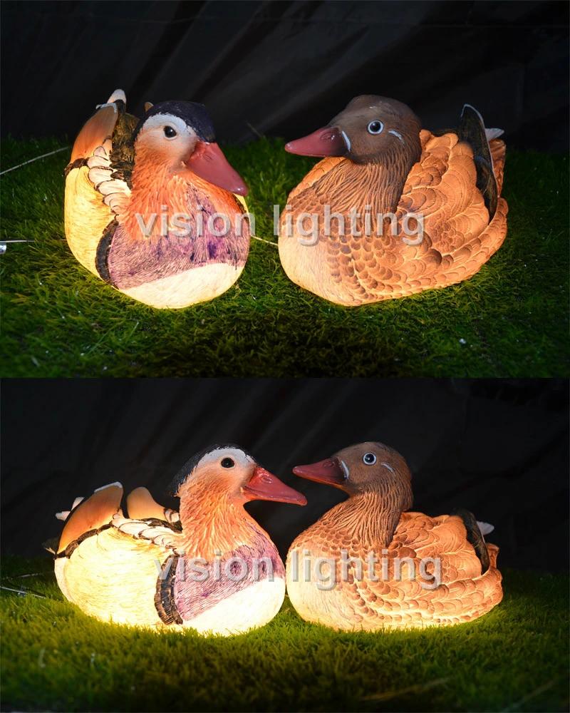 Christmas Decoration LED Duck Sculpture Light
