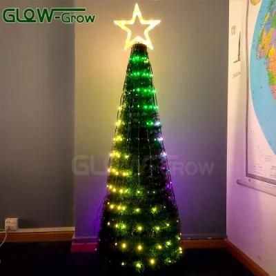 RGB Color Changing Christmas Tree LED Pixel light with Timer Remote Controller for Home Store Bar Decoration