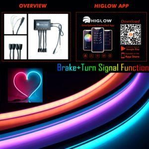 50cm/20inch APP Controller Color Chasing LED Evenglow Strips for Interior Exterior Boat Car Truck