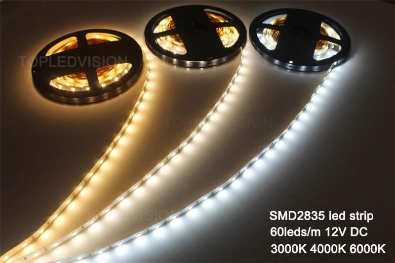 High Brightness 60LEDs/M 12W/M 2835 White Flexible LED Strip Light