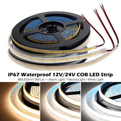 LED COB Strip 24V 5m Warm White 2700K 8W/M