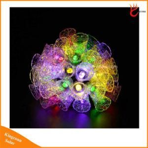 Colorful Rechargeable Solar Lights Panel Power Jingle Bells LED String Light Outdoor
