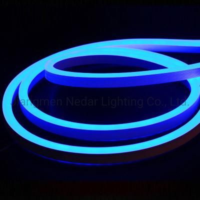 Holiday Christmas Wedding Party Decoration Mini Size 9*14mm DC24V Flexible SMD LED Neon Flex Waterproof Blue Color