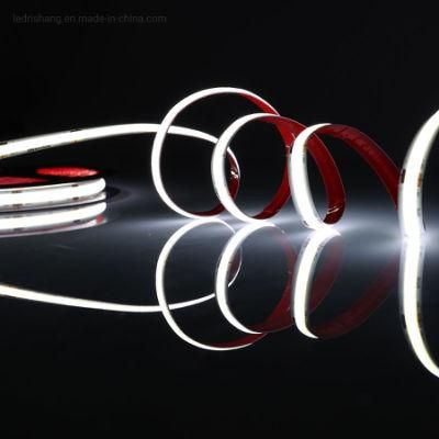 High Density LED Tape Ribbon Light DC24V 320LEDs 8mm 10mm IP20 10W/M White Warm White DOT-Free Flexible COB LED Strip