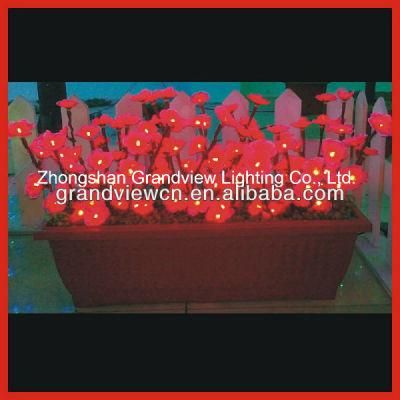 Red LED Light Flower with Pot