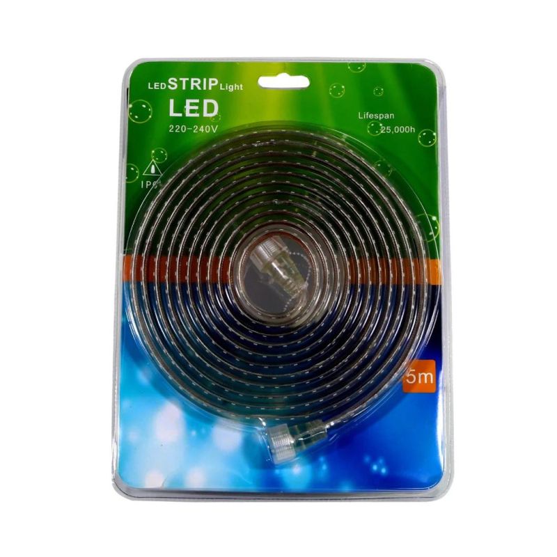 CE RoHS Hot Selling Holiday Christmas Decorative 5m Strip Light Blister Kit with Linkabele Design 5050-60LED/M Black Board IP65 Waterproof