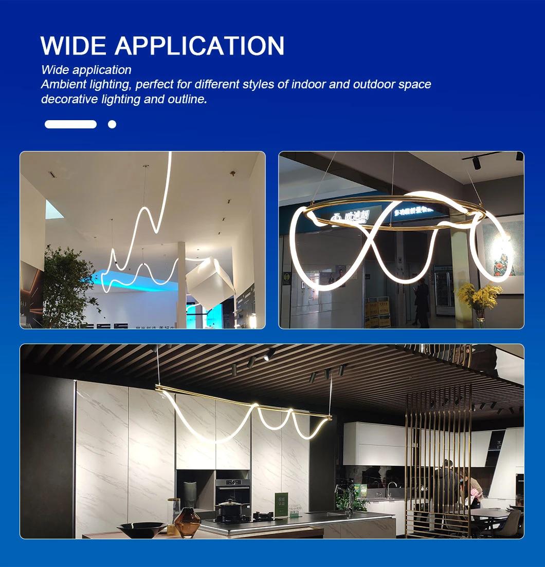 IP67 Silicone UV Resistant Free Bending Reception Halls 360 Degree LED Strip Neon Flex 24V