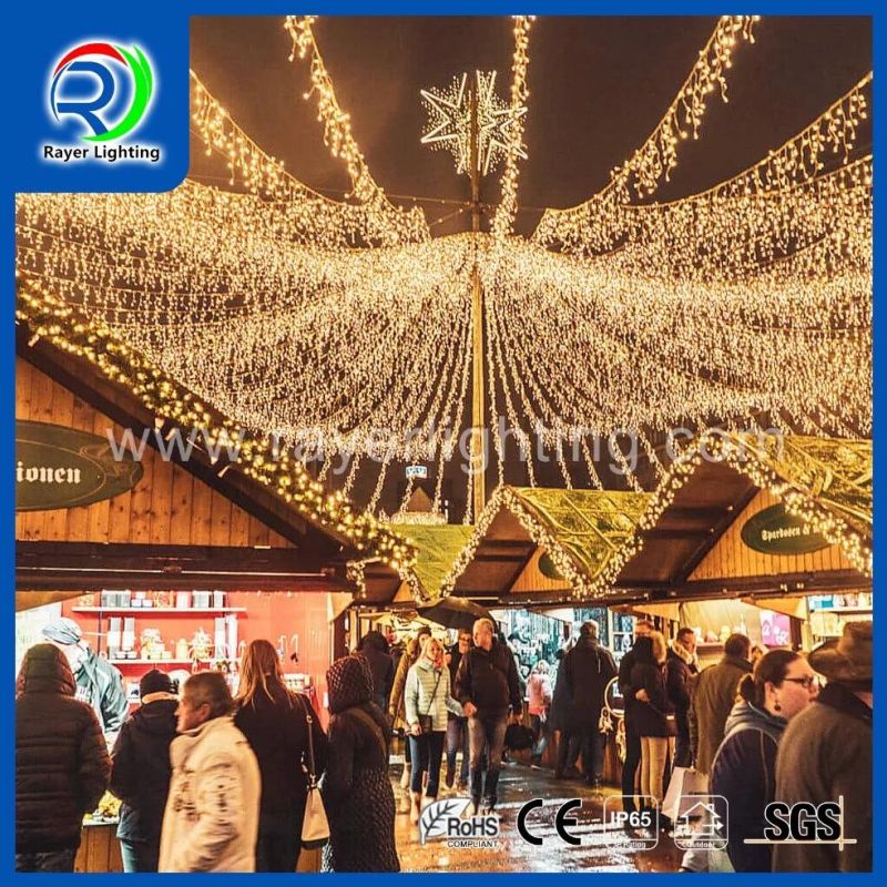 Outdoor Shopping Mall Commercial Decorations LED Icicle Lights