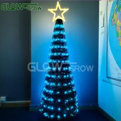 IP44 RGB Color Changing Mini Pixel 1.5m Christmas LED Tree Light for Home Supermarket Decoration