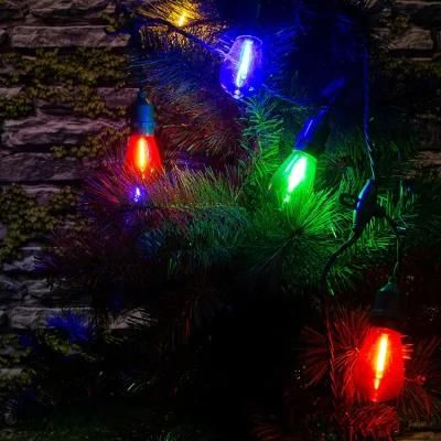 Colorful Christmas Outdoor Decoration String Lights 10 Lights S14 Bulb String Lights