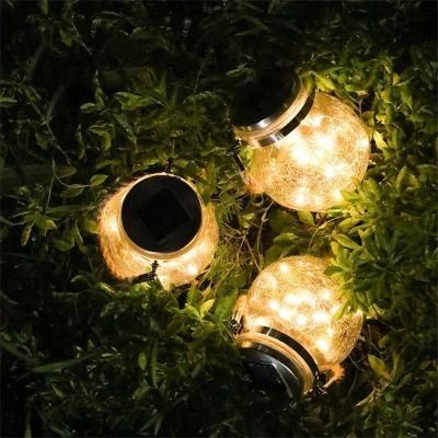 Solar Powered Mason Jar Lights Warm Light Bottle Garden Decorative Lights