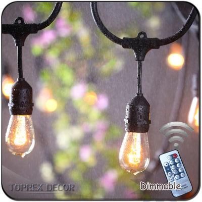 Sale Outdoor Christmas Decorations Discount Fairy Lights Round Cable E27 Sockets Patio Lights String