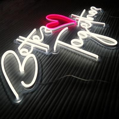 Custom Made Good Vibes Logo Neon Flex Light Letters Electric Decor LED Glass Neon Signs