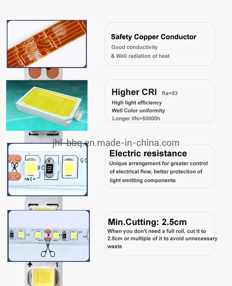 LED Strip Light 24V LED Light Strip 12V LED Lamp Belt LED Lamp Strip for Indoor Lightingwhite Color Beam Angle 120 Degree