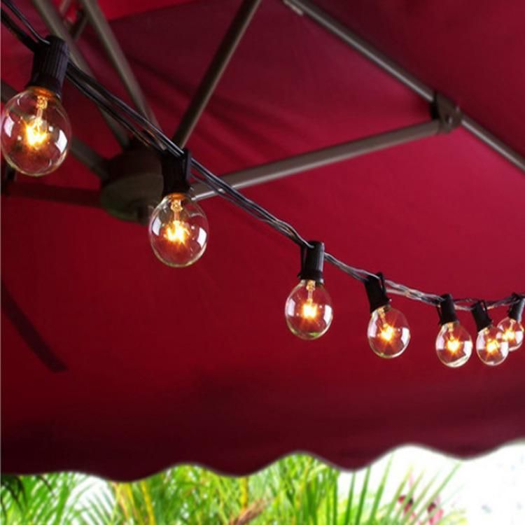Solar Powered Energy-Saving LED String Light Holiday Party Decoration String Light LED Outdoor Decorative Lighting Bulbs Garden Waterproof String Light