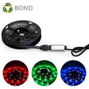 5V DC Double PCB Controller Light LED Strip Flexible, APP Dimmable 2m/Roll IP60 SMD5050 RGB LED Strip